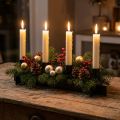 Candlestick black, candlestick advent wreath 40cm H8cm | Floristik24.co.uk