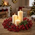 Berry Wreath Red Artificial Plants Red Christmas Ø35cm | Floristik24.co.uk