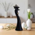 Easter decoration chicken decoration rooster black gold Ø9cm H29cm | Floristik24.co.uk
