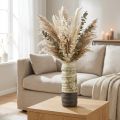 Ceramic vase for dried flowers, cream, grey-green, H34cm | Floristik24.co.uk