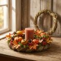 Natural Vine Wreath Decoration Ø29cm 2-Piece Set - Door Wreath, Table Wreath, Spring, Summer, Autumn | Floristik24.co.uk