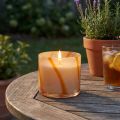 Scented candle in glass Citronella candle retro design Ø8cm H8cm | Floristik24.co.uk