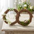 Decorative ring mini grapevine wreath natural Ø15cm 6 pieces DIY decoration | Floristik24.co.uk