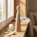 Modern Wooden Angel Figurine Guardian Angel H27.5cm | Floristik24.co.uk