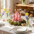 Easter Bunny Folded Paper Look Plastic Figurine for Easter Centrepieces 11cm 4 pieces | Floristik24.co.uk