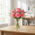 Artificial Carnation Pink 25cm 7pcs Artificial plant like real ! | Floristik24.co.uk