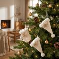 Christmas pendant felt glove pointed hat cream 6 pieces | Floristik24.co.uk