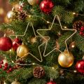 Christmas decoration metal star pendant gold Ø15cm 6 pcs | Floristik24.co.uk