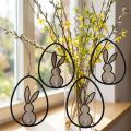 Easter bunny decoration for hanging Easter decoration wood 13cm 4pcs | Floristik24.co.uk