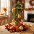 Artificial decorative pear branch, yellow, 75cm, fruit branch, artificial flower decoration | Floristik24.co.uk