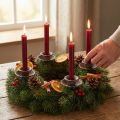 Vintage tapered candle holder for sticking Ø8.5cm H11.5cm 4pcs | Floristik24.co.uk