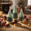 Mini artificial Christmas tree with snow Ø5cm H10cm 6 pcs | Floristik24.co.uk