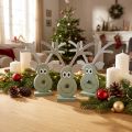 Moose head Mint standing 18cm x 16cm 3pcs | Floristik24.co.uk