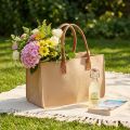 Felt bag raffia look 50cm x 25cm x 25cm | Floristik24.co.uk