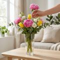 Glass vase conical flower vase transparent Ø10cm H20cm | Floristik24.co.uk