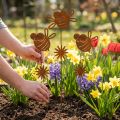 Garden stake bee, spring decoration, metal stake rust L24.5cm 6 pcs | Floristik24.co.uk