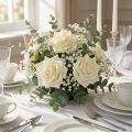 Foam Rose Ø 10cm cream 8 pcs | Floristik24.co.uk