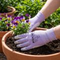 Kixx garden gloves white, lilac size 8 | Floristik24.co.uk