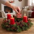 Candle holder to stick red Ø8cm 4pcs | Floristik24.co.uk