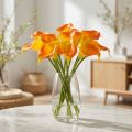 Mini Calla artificial yellow 28cm 12 pcs | Floristik24.co.uk