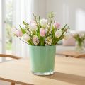 Glass pot Ø11.5cm H10.8cm mint green | Floristik24.co.uk