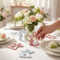 Scatter decoration angel pink/white 24 pcs | Floristik24.co.uk