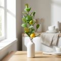 Decorative lemon branch, blossoms, fruit, artificial Mediterranean plants, H68cm | Floristik24.co.uk