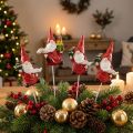 Christmas gnome decorative plug gnome Santa Claus 7cm 4 pcs | Floristik24.co.uk