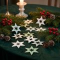Wooden stars decoration confetti Christmas green H4cm 72 pcs | Floristik24.co.uk