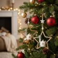 Christmas decoration star wooden deco hanger Ø13.5cm 4pcs | Floristik24.co.uk