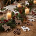 Scatter decoration Christmas reindeer Christmas decoration wood 48 pcs | Floristik24.co.uk