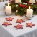Wooden stars decoration Christmas decoration stars pink shine Ø5cm 8 pcs | Floristik24.co.uk
