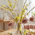 Honeycomb Easter bunnies for hanging, white and orange, 8cm high, 5 pieces | Floristik24.co.uk