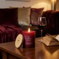 Scented candle in glass Camila red wine Ø7.5cm H8cm | Floristik24.co.uk