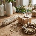 Wick thread wool cord felt cord beige L55cm | Floristik24.co.uk
