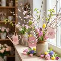 Hanging decoration wooden watering can deco pink deco hanger 14x12cm 6pcs | Floristik24.co.uk