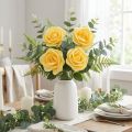 Foam Rose Yellow Ø15cm 4 pcs | Floristik24.co.uk