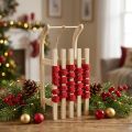 Decorative sleigh wooden Christmas sleigh L30×W14.5×H9.5cm | Floristik24.co.uk