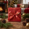 Christmas ribbon Merry Christmas Ribbon Red Gold 10mm 20m | Floristik24.co.uk