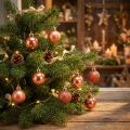 Mini Christmas tree balls orange shatterproof Ø3cm 14pcs | Floristik24.co.uk