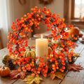 Berry wreath decorative berries red orange artificial Ø30cm | Floristik24.co.uk