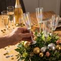 New Year's Eve decoration champagne glass plug silver 7.5cm L27cm 12pcs | Floristik24.co.uk