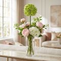 Ornamental onion Allium, silk flower, artificial ball leek green Ø20cm L72cm | Floristik24.co.uk