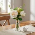 Bouquet of artificial roses. Cream silk flowers in a bouquet | Floristik24.co.uk