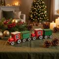 Christmas Train Railway Decoration Wooden Locomotive H7.5cm 4 pcs | Floristik24.co.uk