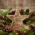 Wooden stars decorative decorative hanger rustic decorative wood Ø15cm | Floristik24.co.uk