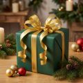 Curling ribbon gift ribbon gold with gold stripes 10mm 250m | Floristik24.co.uk