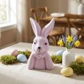 Thinking Rabbit Bust, Light Purple, Easter Decoration, 16.5×13×27cm | Floristik24.co.uk