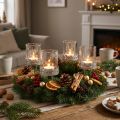 Tealight holder with glass silver antique Ø7cm 4 pcs | Floristik24.co.uk