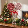 Christmas Decoration Red White Lolly Foam Lollipop H36cm 2pcs | Floristik24.co.uk